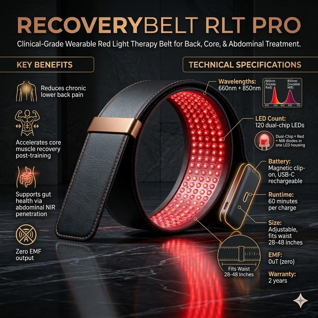 RecoveryBelt RLT Pro — Red Light Therapy Wrap