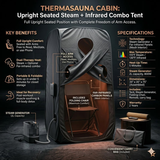 ThermaSauna Cabin — 1-Person Portable Sauna Tent