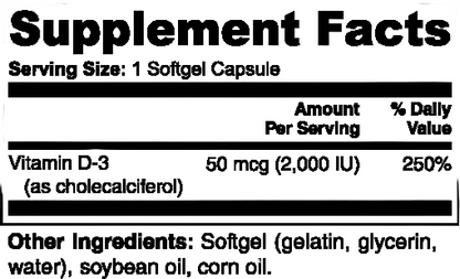 Vitamin D3 2,000 IU