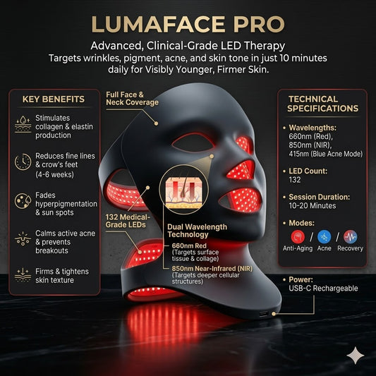 LumaFace Pro Red Light Therapy Mask