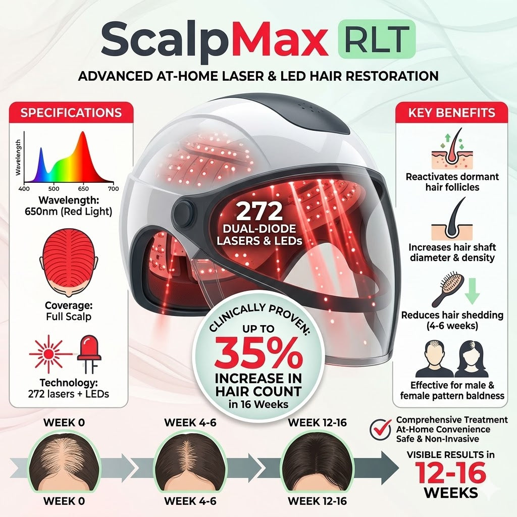 ScalpMax RLT Laser Hair Growth Helmet
